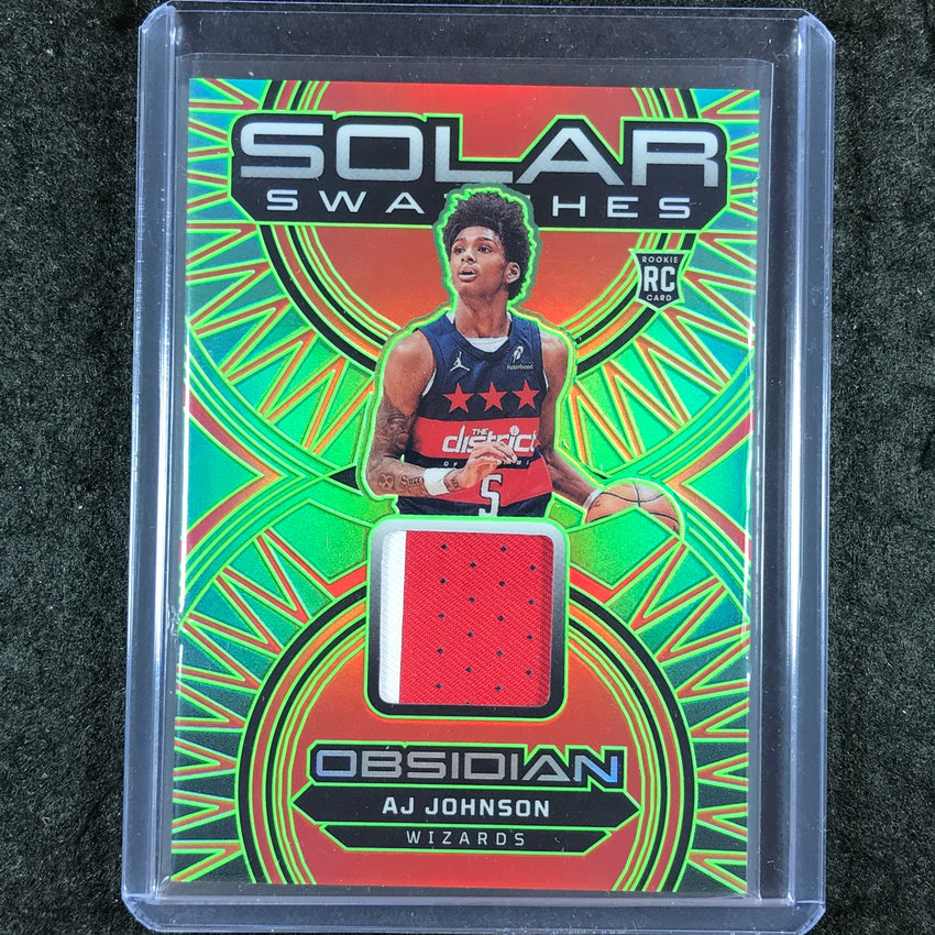 2024-25 Obsidian AJ JOHNSON Solar Swatches Rookie Patch Relic Jade 9/25