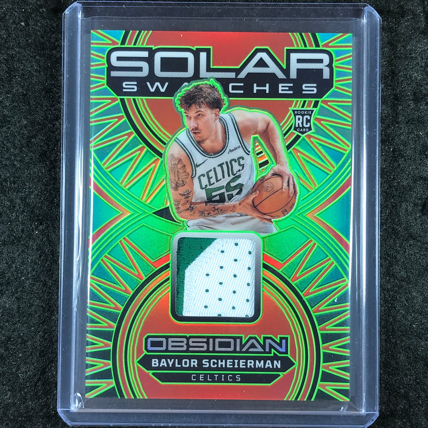 2024-25 Obsidian BAYLOR SCHEIERMAN Solar Swatches Rookie Patch Relic Jade 10/25