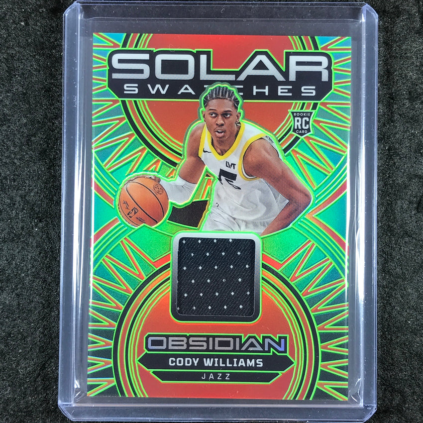 2024-25 Obsidian CODY WILLIAMS Solar Swatches Rookie Patch Relic Jade 17/25