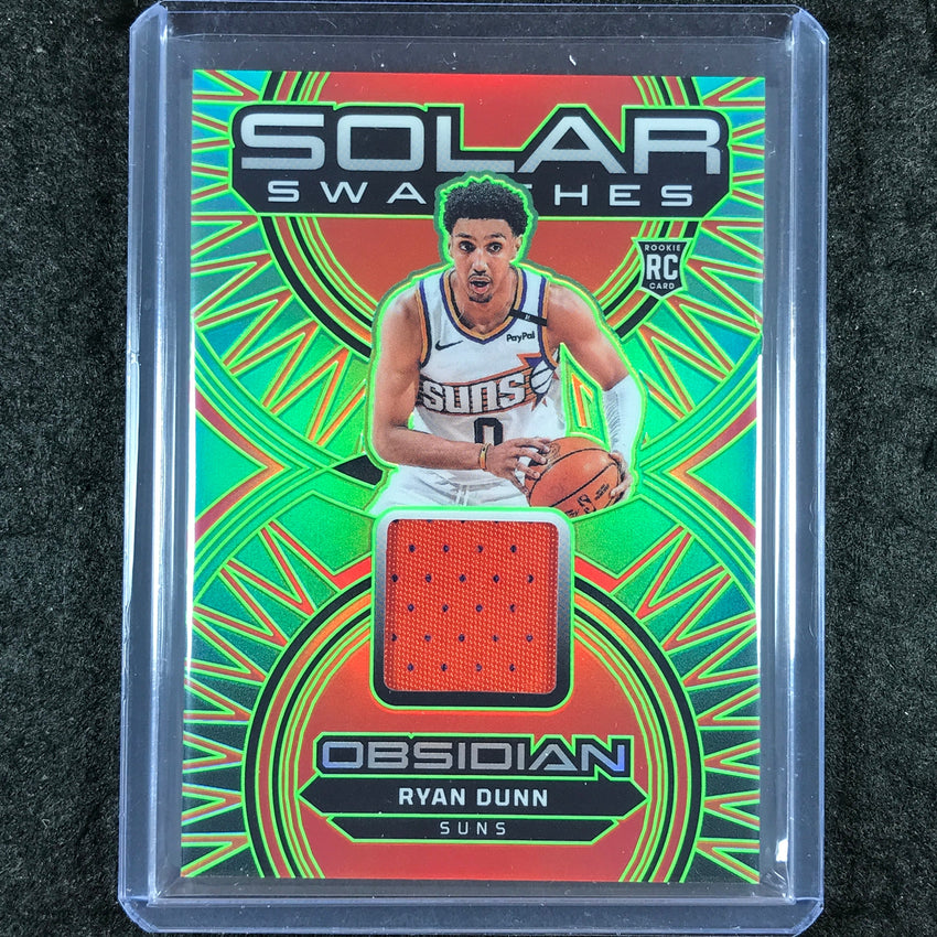 2024-25 Obsidian RYAN DUNN Solar Swatches Rookie Patch Relic Jade 13/25