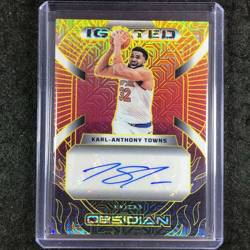 2024-25 Obsidian KARL-ANTHONY TOWNS Ignited Signatures Auto Molten Mojo 5/5