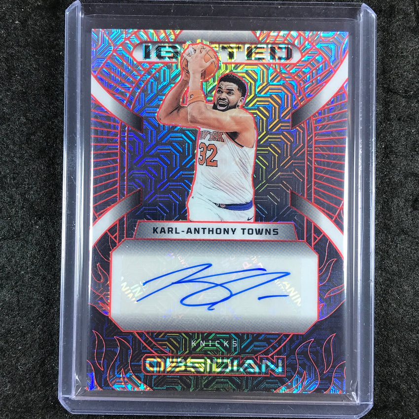 2024-25 Obsidian KARL-ANTHONY TOWNS Ignited Signatures Auto Ashen Flood 1/1