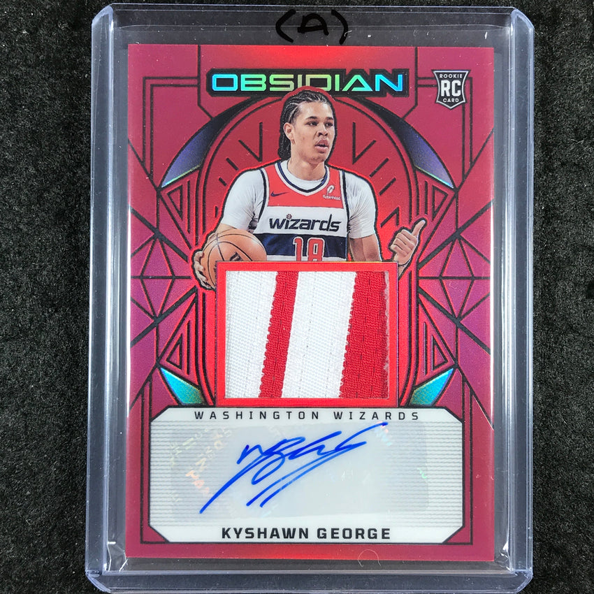 2024-25 Obsidian KYSHAWN GEORGE Rookie Patch Auto Red Flood #213 (A)