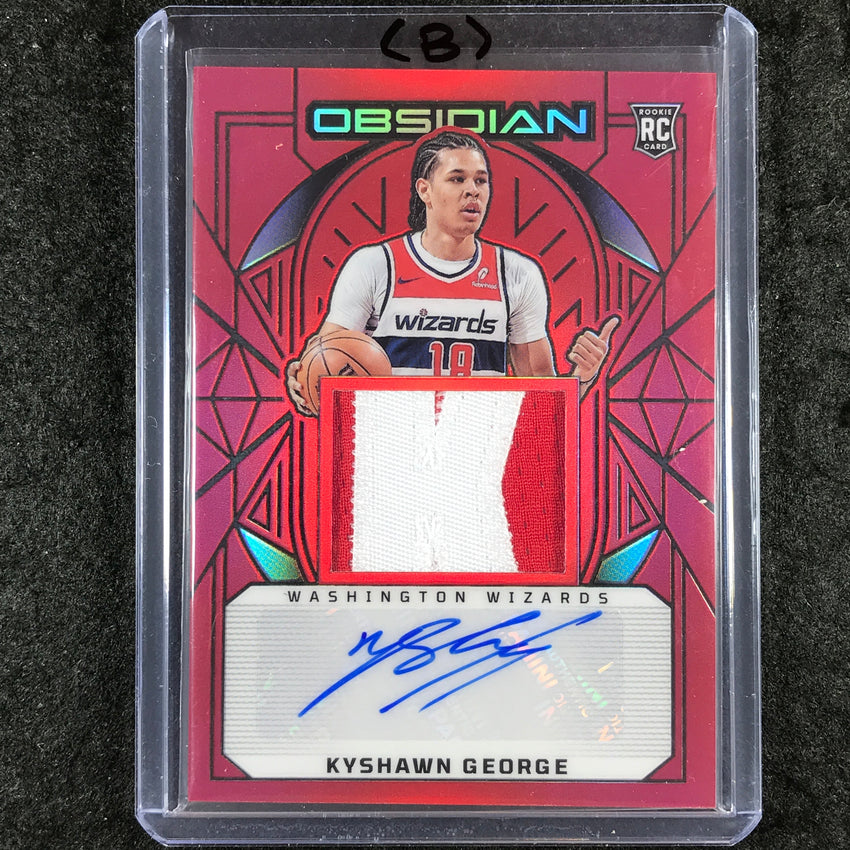 2024-25 Obsidian KYSHAWN GEORGE Rookie Patch Auto Red Flood #213 (B)