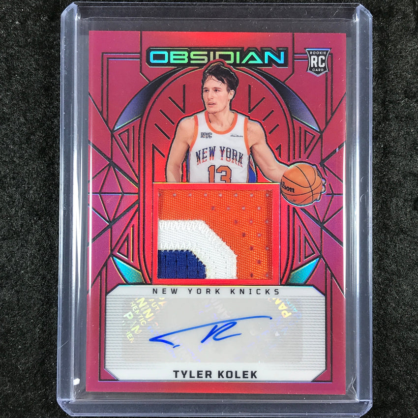 2024-25 Obsidian TYLER KOLEK Rookie Patch Auto Red Flood #218