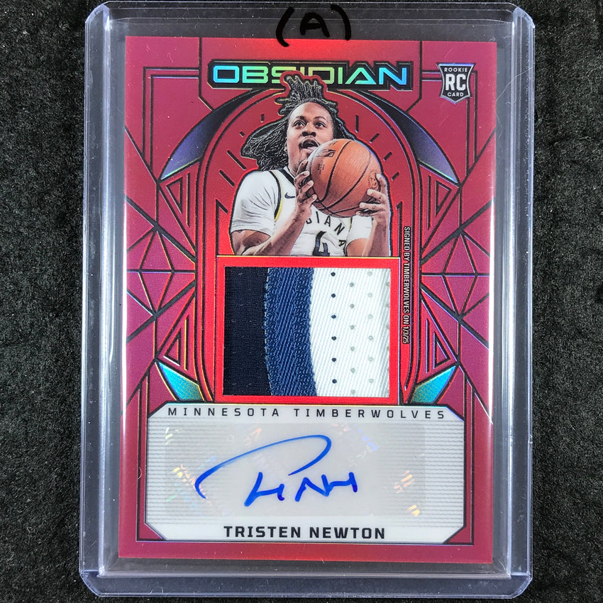 2024-25 Obsidian TRISTEN NEWTON Rookie Patch Auto Red Flood #227 (A)