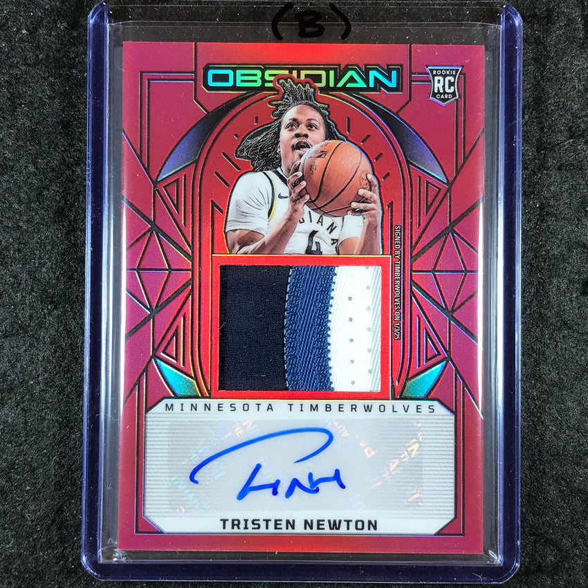 2024-25 Obsidian TRISTEN NEWTON Rookie Patch Auto Red Flood #227 (B)