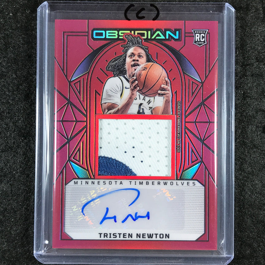 2024-25 Obsidian TRISTEN NEWTON Rookie Patch Auto Red Flood #227 (C)