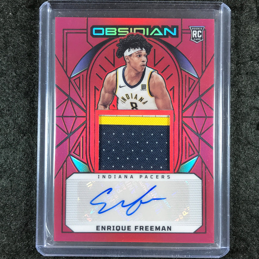 2024-25 Obsidian ENRIQUE FREEMAN Rookie Patch Auto Red Flood #230