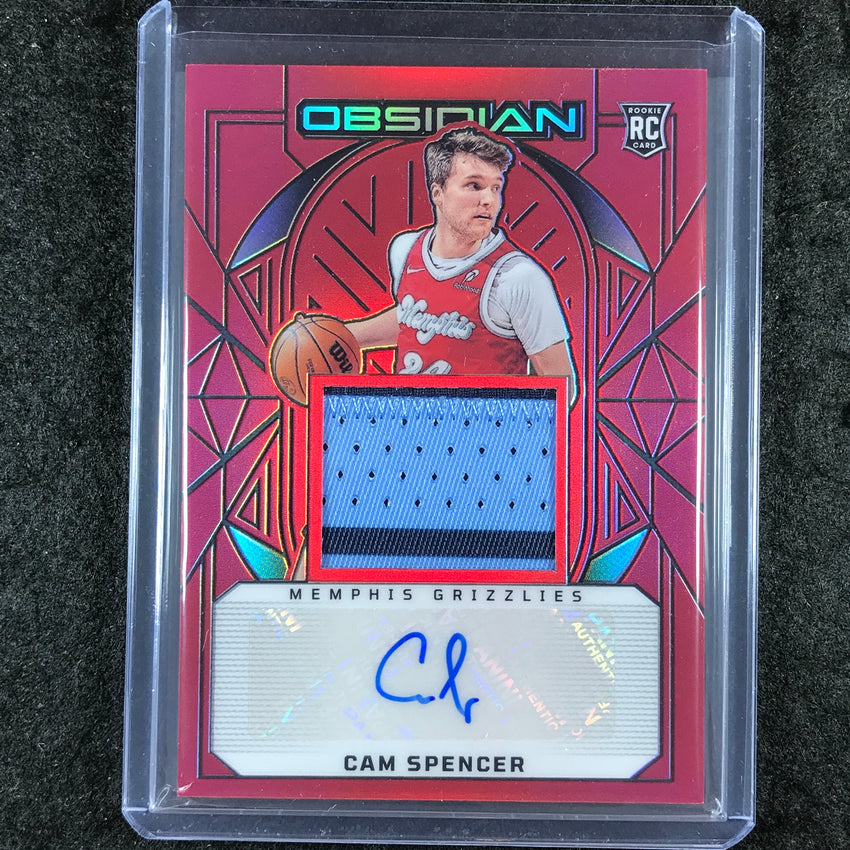 2024-25 Obsidian CAM SPENCER Rookie Patch Auto Red Flood #232