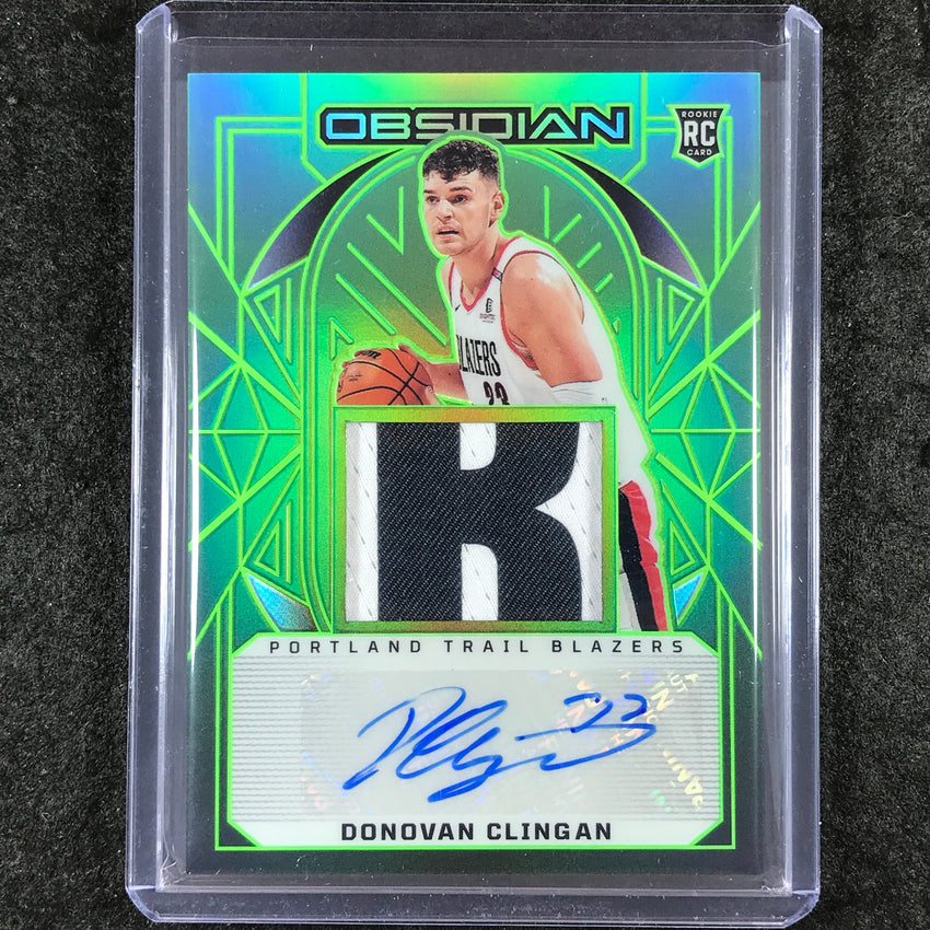 2024-25 Obsidian DONOVAN CLINGAN Rookie Patch Auto Jade Flood 17/25