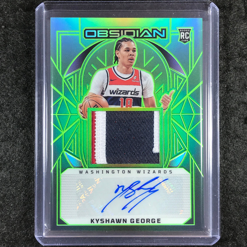 2024-25 Obsidian KYSHAWN GEORGE Rookie Patch Auto Jade Flood 12/25