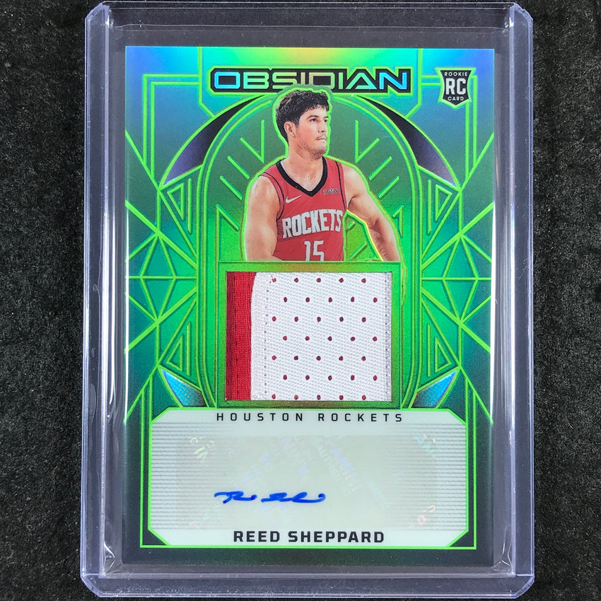 2024-25 Obsidian REED SHEPPARD Rookie Patch Auto Jade Flood 10/25