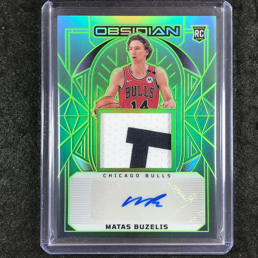 2024-25 Obsidian MATAS BUZELIS Rookie Patch Auto Jade Flood 2/25