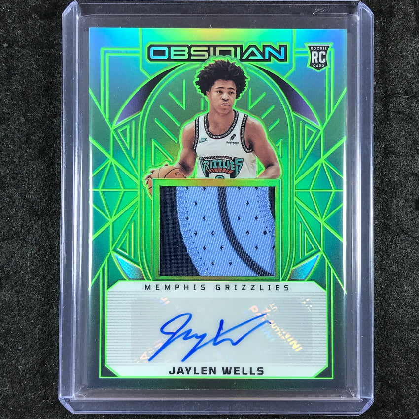 2024-25 Obsidian JAYLEN WELLS Rookie Patch Auto Jade Flood 3/25