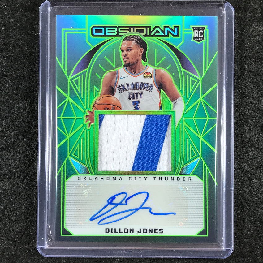 2024-25 Obsidian DILLON JONES Rookie Patch Auto Jade Flood 9/25
