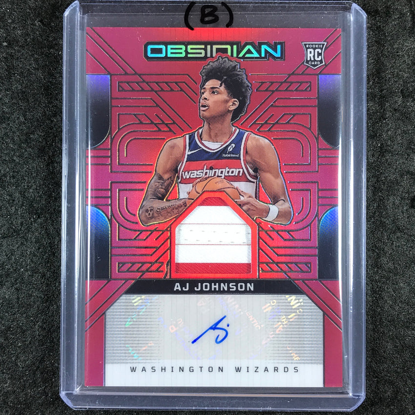 2024-25 Obsidian AJ JOHNSON Rookie Patch Ink Auto Red Flood #AJJ (B)