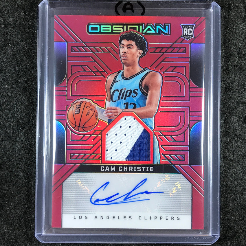 2024-25 Obsidian CAM CHRISTIE Rookie Patch Ink Auto Red Flood #CAM (A)