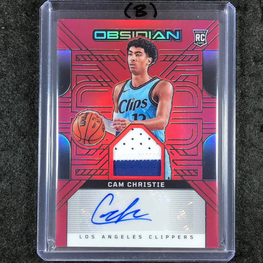 2024-25 Obsidian CAM CHRISTIE Rookie Patch Ink Auto Red Flood #CAM (B)