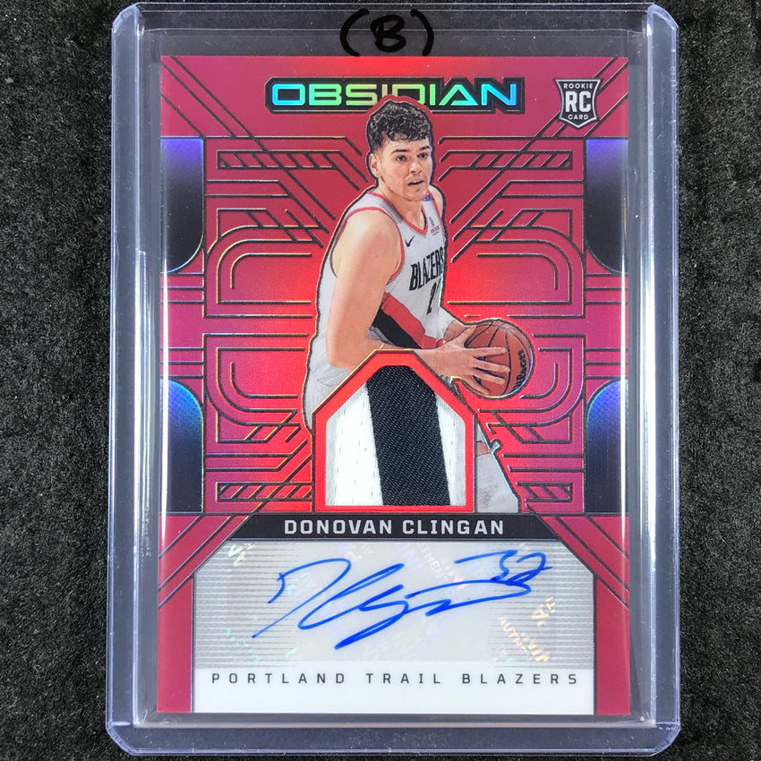 2024-25 Obsidian DONOVAN CLINGAN Rookie Patch Ink Auto Red Flood #CLG (B)