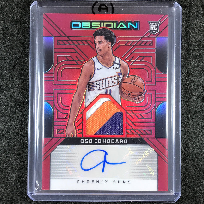 2024-25 Obsidian OSO IGHODARO Rookie Patch Ink Auto Red Flood #OSO (A)