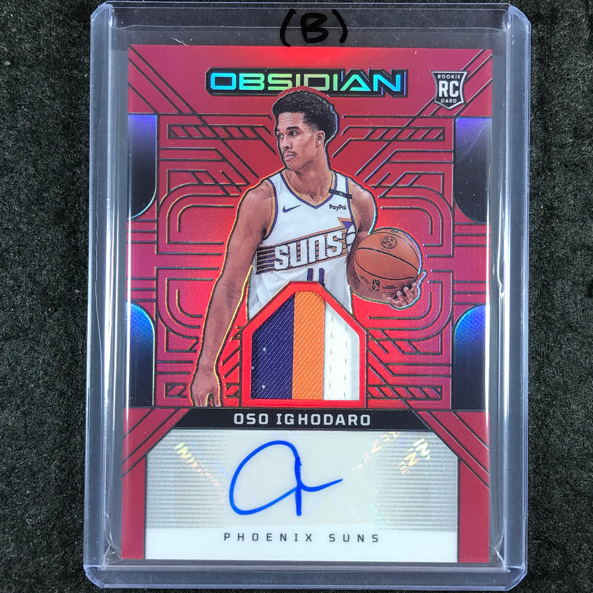 2024-25 Obsidian OSO IGHODARO Rookie Patch Ink Auto Red Flood #OSO (B)