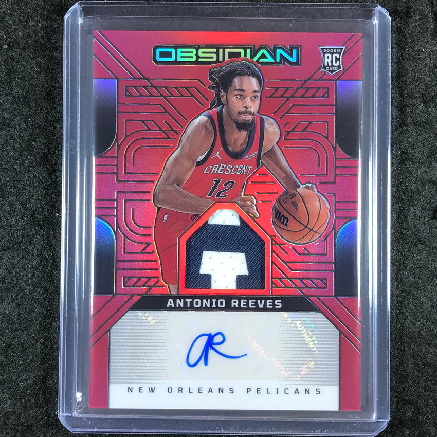 2024-25 Obsidian ANTONIO REEVES Rookie Patch Ink Auto Red Flood #REE