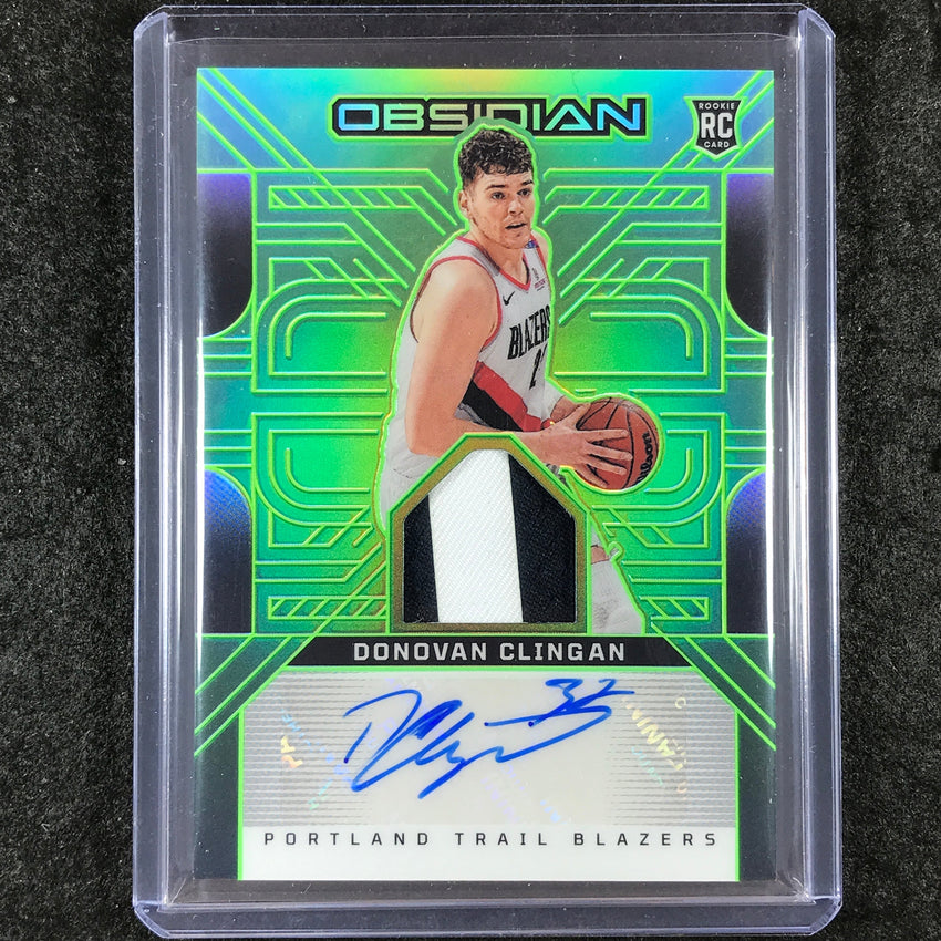 2024-25 Obsidian DONOVAN CLINGAN Rookie Patch Ink Auto Jade Flood 2/25