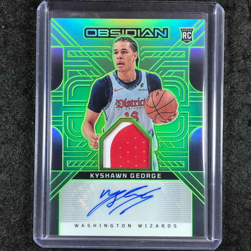 2024-25 Obsidian KYSHAWN GEORGE Rookie Patch Ink Auto Jade Flood 3/25