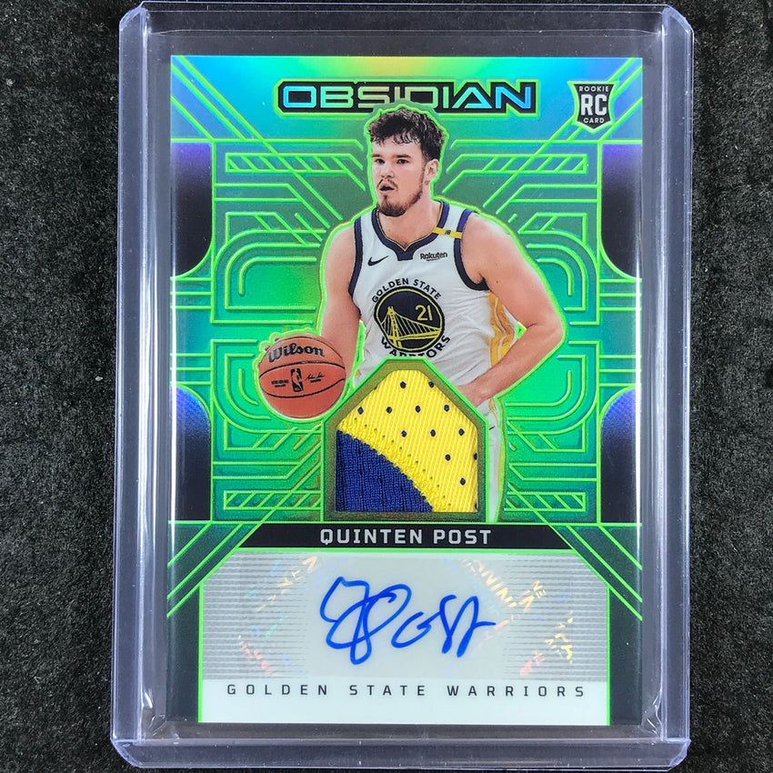 2024-25 Obsidian QUINTEN POST Rookie Patch Ink Auto Jade Flood 10/25