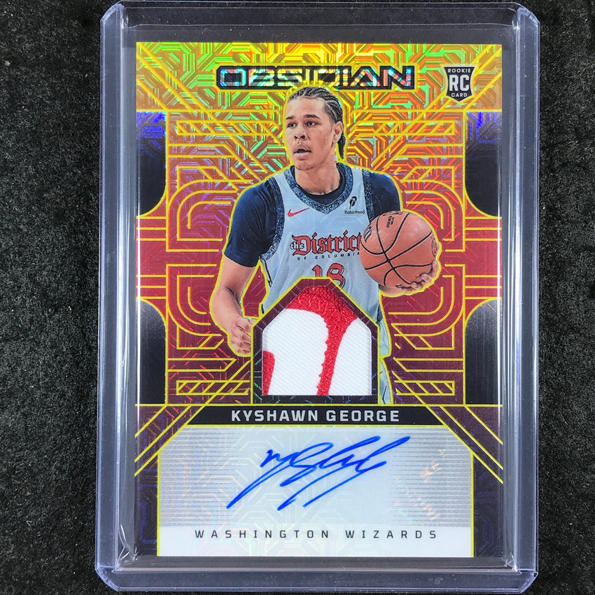 2024-25 Obsidian KYSHAWN GEORGE Rookie Patch Ink Auto Molten Mojo 10/10