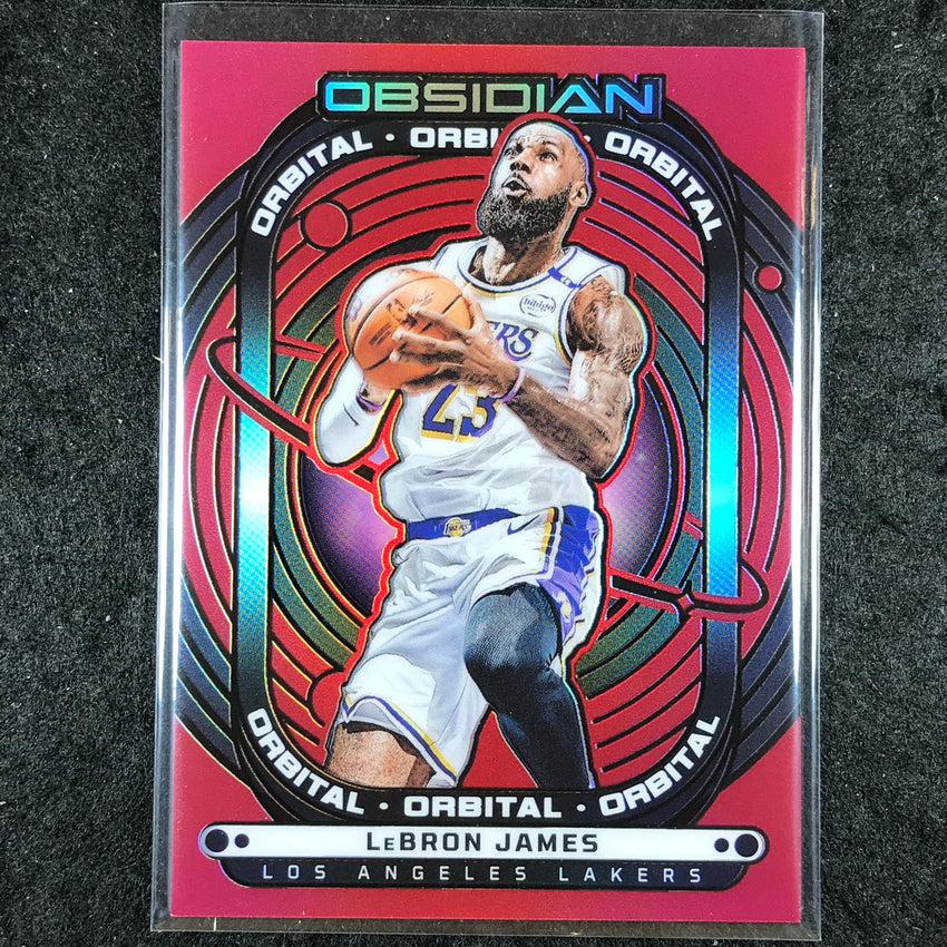 2024-25 Obsidian LEBRON JAMES Orbital Red Flood #16
