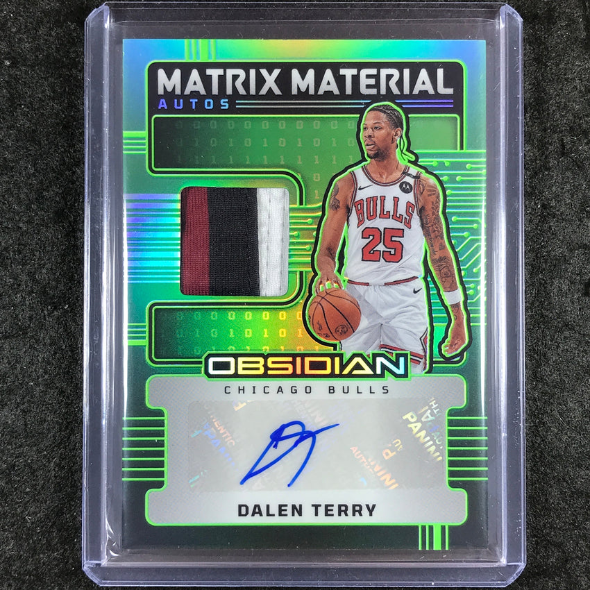 2024-25 Obsidian DALEN TERRY Matrix Material Patch Auto Jade Flood 8/25