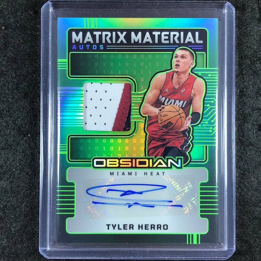 2024-25 Obsidian TYLER HERRO Matrix Material Patch Auto Jade Flood 8/15