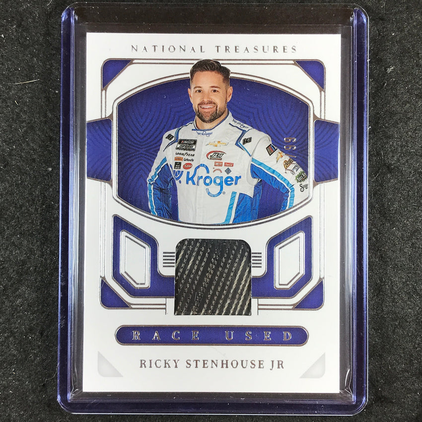 2023 National Treasures RICKY STENHOUSE JR Race Used Tire Relic 21/99