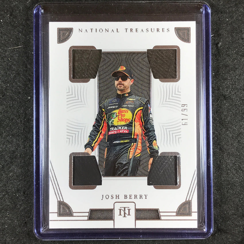 2023 National Treasures JOSH BERRY Quad Race Used Tire Relic 61/99