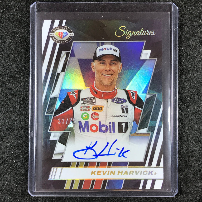 2023 National Treasures KEVIN HARVICK NASCAR 75th Anniversary Auto Gold 33/75