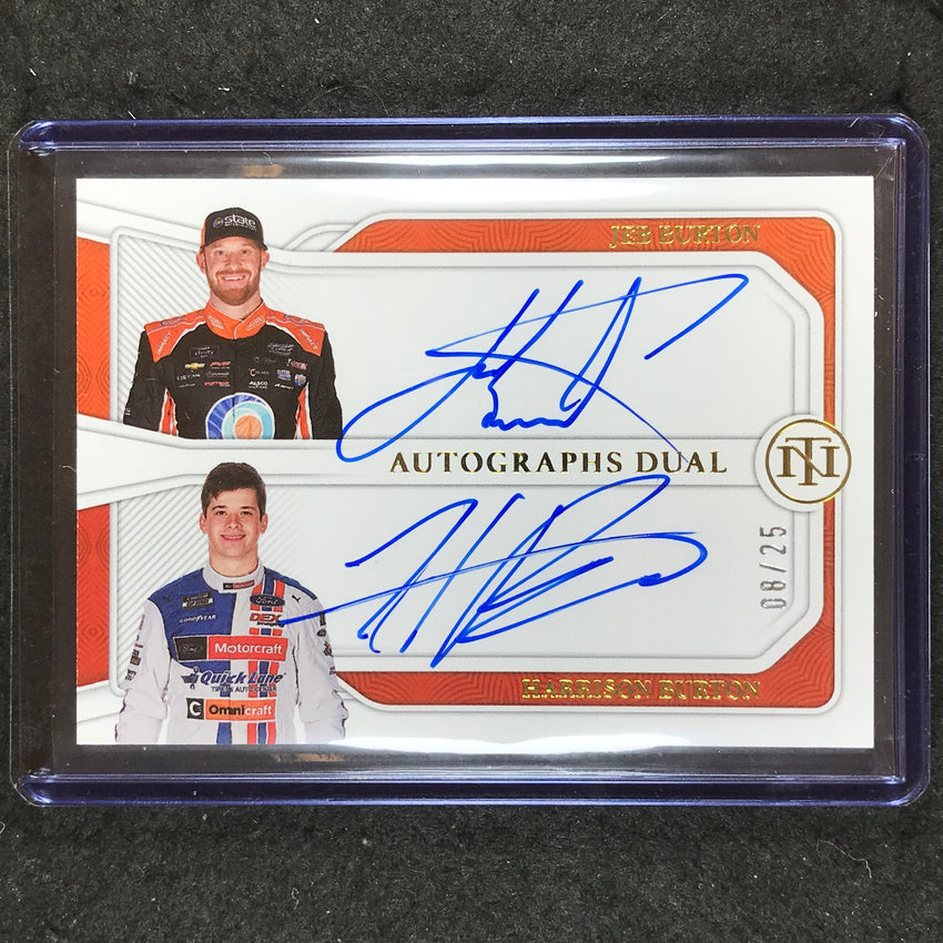 2023 National Treasures JEB BURTON HARRISON BURTON Dual Autographs 8/25