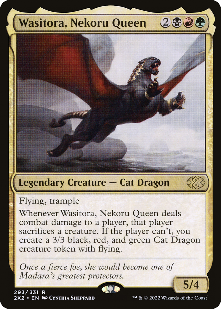 [FOIL] Wasitora, Nekoru Queen #293 - RARE 2X2 - Double Masters 2022