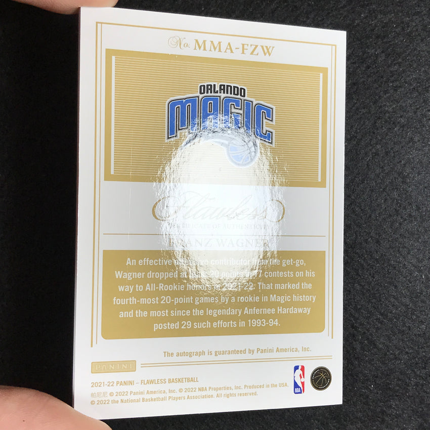 2021-22 Flawless Franz Wagner Momentous Rookie Auto Ruby Red 6/15