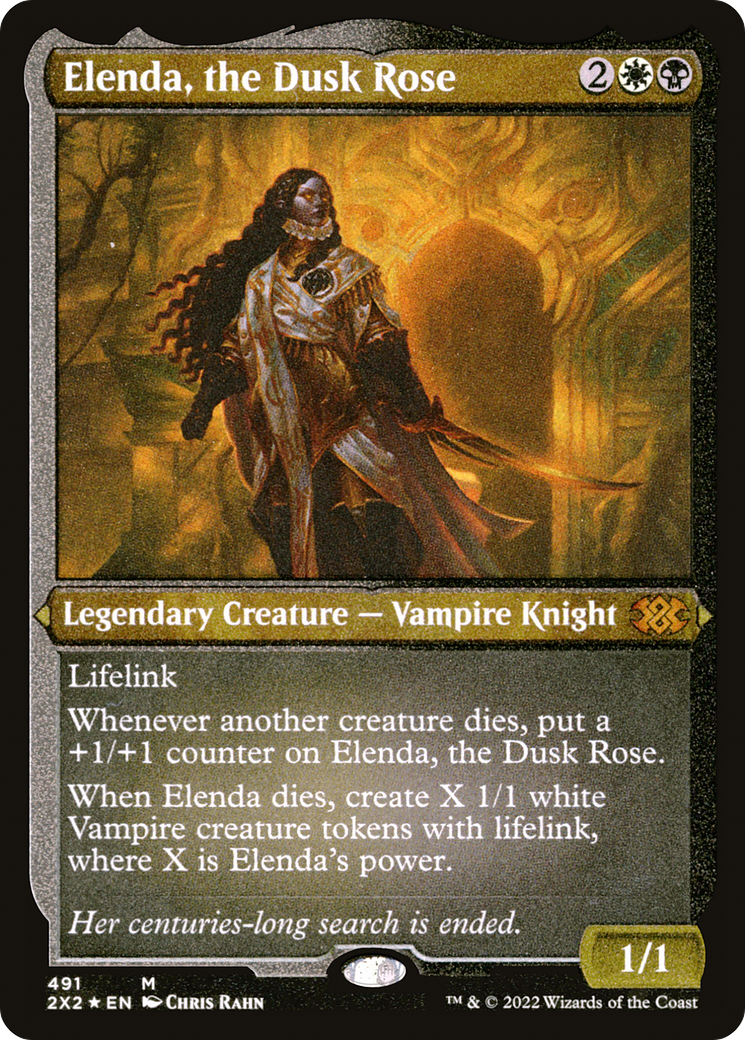 [ EF ] [FOIL] Elenda, the Dusk Rose (Foil Etched) #491 - MYTHIC 2X2 - Double Masters 2022