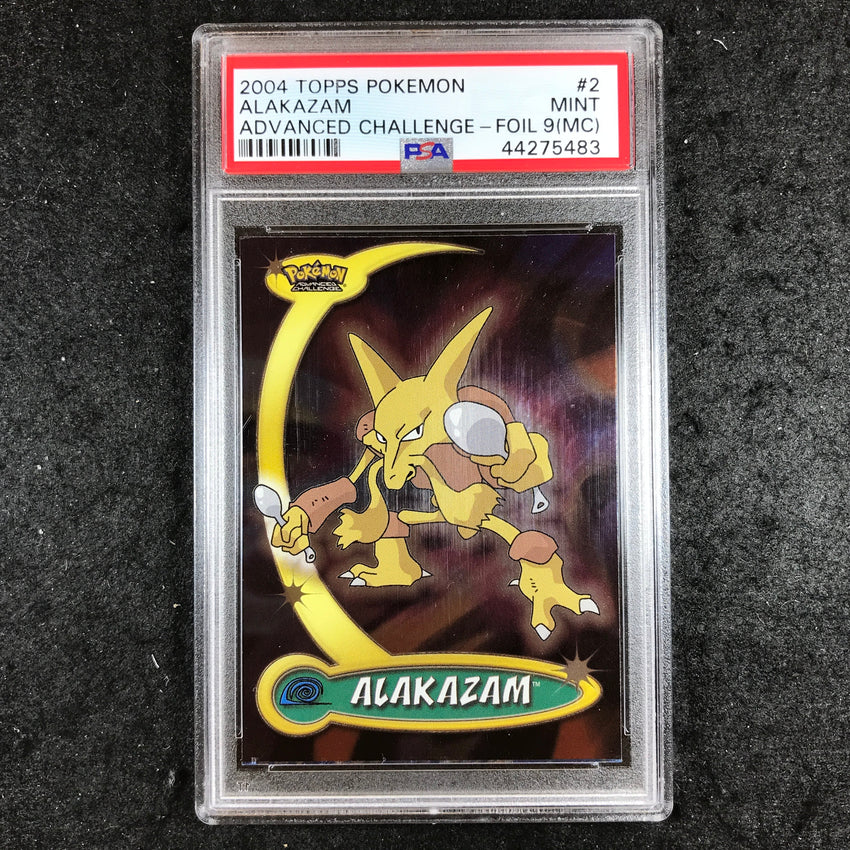 PSA 9 Alakazam - #2 - FOIL MISCUT Topps Advanced Challenge 483