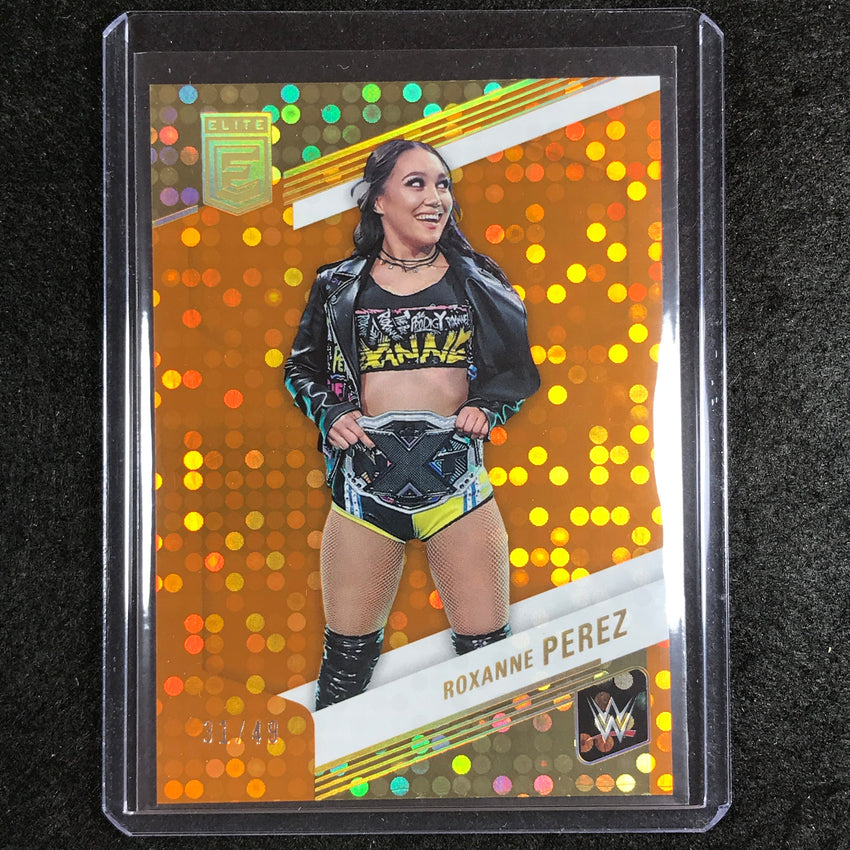 2023 Donruss Elite WWE Roxanne Perez Base Orange 31/49 No 62
