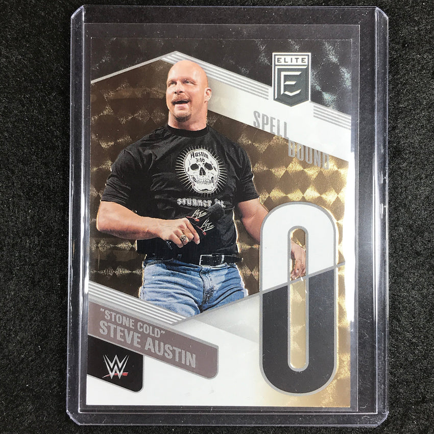 2023 Donruss Elite WWE Stone Cold Steve Austin O Spell Bound Gold 8/10 No 17