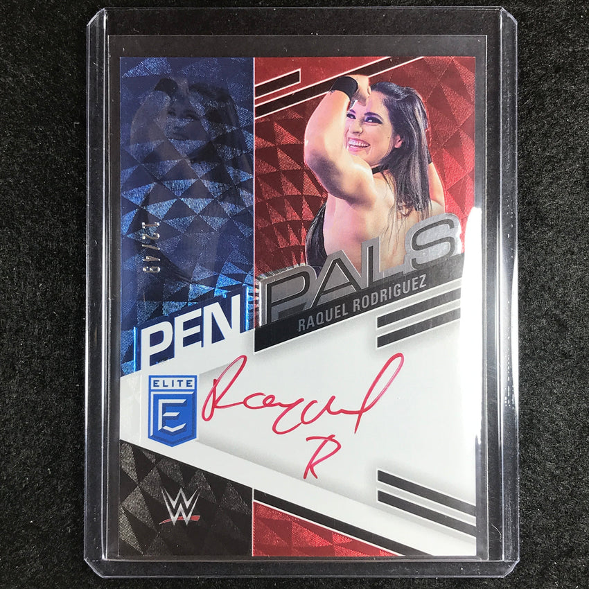 2023 Donruss Elite WWE Raquel Rodriguez Pen Pals Auto Red 12/49