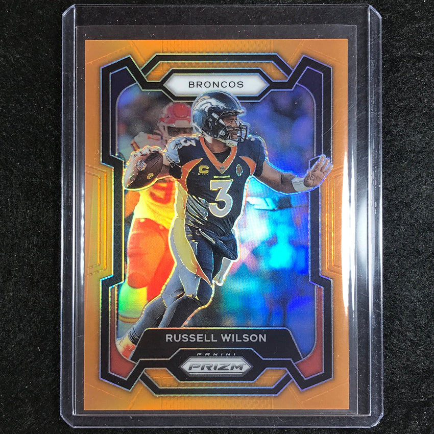 2023 Prizm Football Russell Wilson Base Orange 61/249 #93