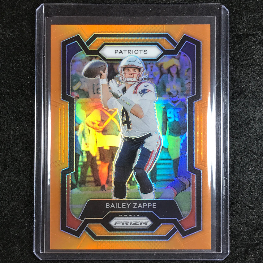 2023 Prizm Football Bailey Zappe Base Orange 106/249 #200