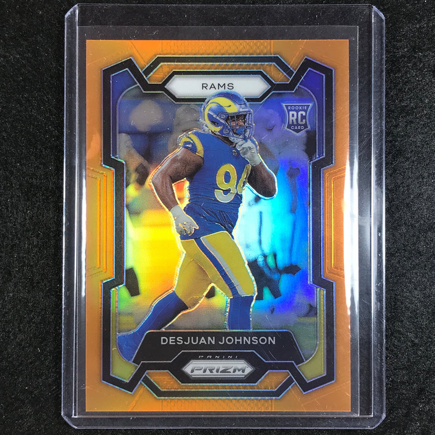 2023 Prizm Football Desjuan Johnson Rookie Base Orange 118/249 #356