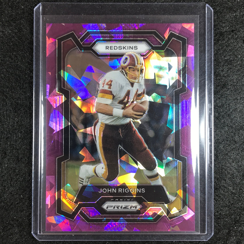 2023 Prizm Football John Riggins Base Purple Ice 68/225 #297
