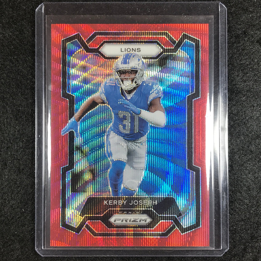 2023 Prizm Football Kerby Joseph Base Red Wave 59/149 #101